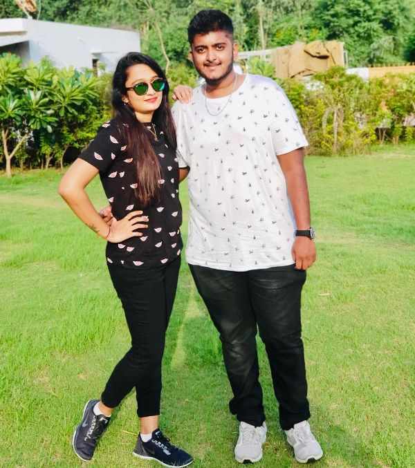 Meha Patel with her brother